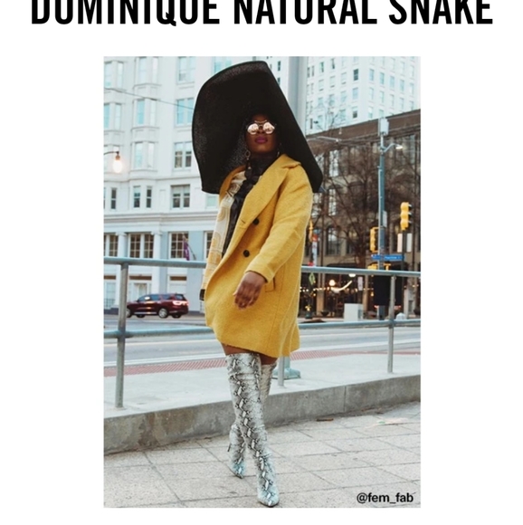 NEW!! Steve Madden Dominique Natural Snake Stiletto - Picture 7 of 9